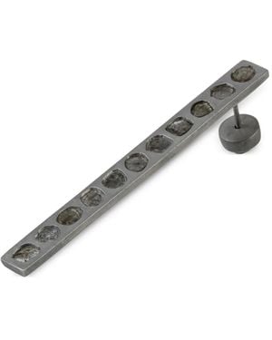 Parts Of 4 Sterling- Plate Diamond Earring - Metallic