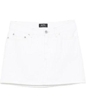 A.P.C. Denim Mini Skirt - White