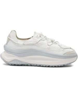 Moon Boot Lace-Up Knitted Trainers - White