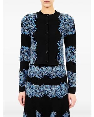 Ulla Johnson Carina Jacquard-Knit Cardigan - Blue
