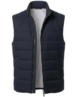 Tombolini Zip-Up Quilted Padded Gilet - Blue