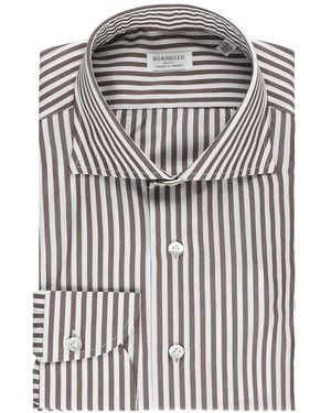 Borriello Chemise Rayée À Col Italien - White