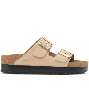 Birkenstock Sandalias con hebilla doble - Blanco
