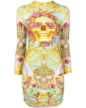 Philipp Plein Baroque Printed Minidress - Green