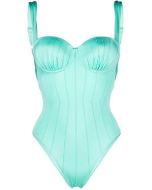 Noire Swimwear バルコネット ワンピース水着 - ブルー