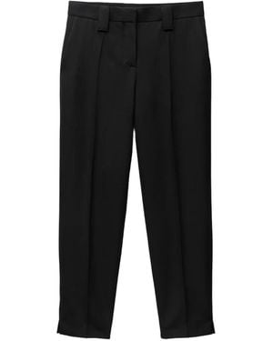 Versace Grain De Poudre Wool Pants - Black