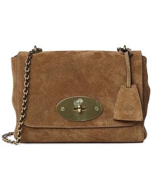 Mulberry Lily Suede Shoulder Bag - Brown