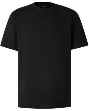 ZEGNA Cotton T-shirt - ブラック