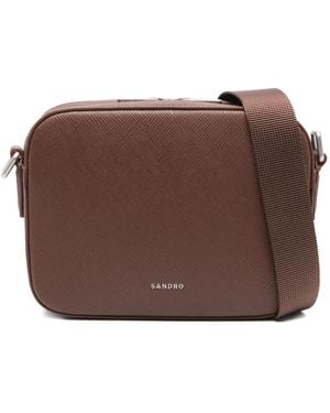 Sandro Small Reconstituted Leather Bag - Brown
