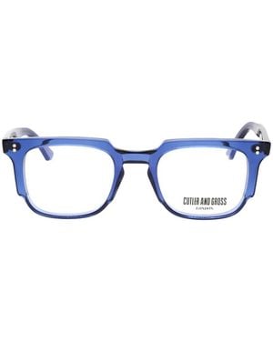 Cutler and Gross Rectangle-Frame Glasses - Blue