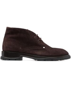 McQueen Stylish Suede Boot With 3 Cm Heel For - Brown
