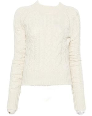 Ermanno Scervino Cable-Knit Jumper - White