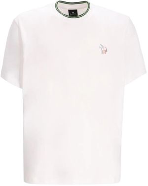 Paul Smith Zebra-Embroidered T-Shirt - White