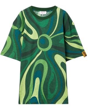 Emilio Pucci Flamed Jersey T-Shirt - Green