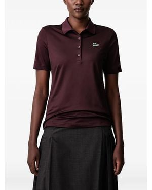 Lacoste Slim-Fit Stretch Golf Polo-Shirt With Uv Protection - Purple