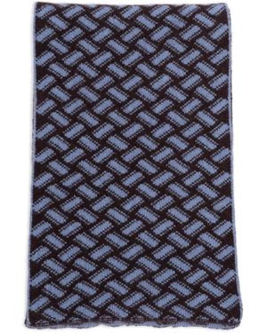Drumohr Pashmina con motivo geométrico - Azul