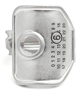 MM6 by Maison Margiela Offener Ring Mit Schlüsselmotiv - Grau