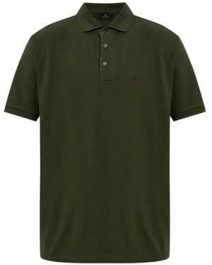 Etro Embroidered-Logo Polo Shirt - Green