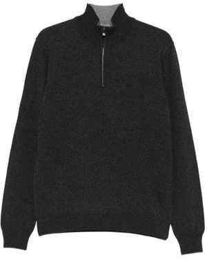 Corneliani Pullover mit Reißverschluss - Schwarz