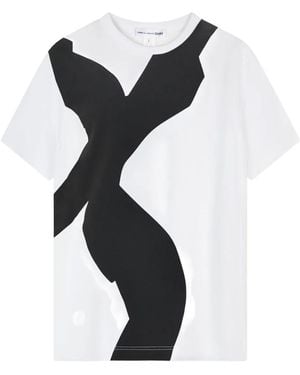 Comme des Garçons Abstract-Print Cotton T-Shirt - Black