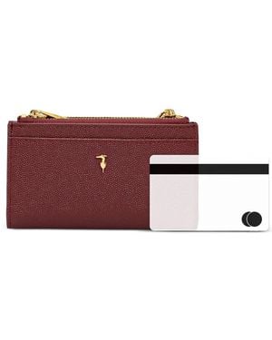 Trussardi Logo-Plaque Wallet - Purple