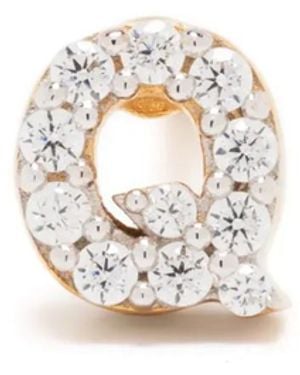 Missoma Initial Single Stud Earring - White