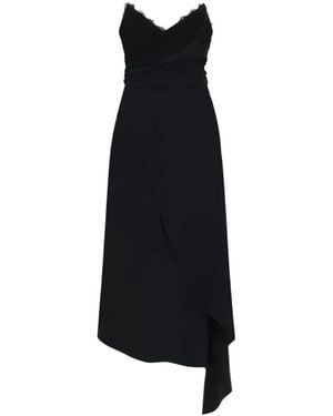 Moschino Lace-Trim Dress - Black