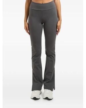 EA7 Elastic-Waistband Flared Trousers - Grey