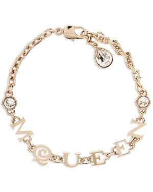 McQueen Pulsera con charm del logo - Metálico