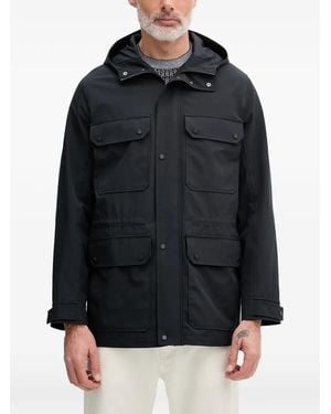 ARMANI EXCHANGE Hooded Multi-Pocket Jacket - Black