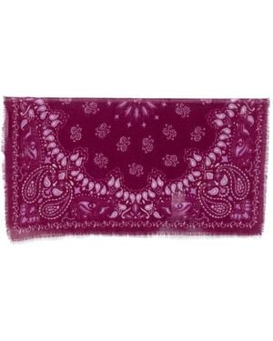 SGOMBERO CANTINE Ausgefranster Schal Mit Paisley-Print - Lila