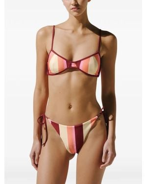 Baobab Carlotta Striped Bikini Top - Pink