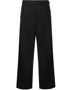 DSquared² Buckle-Detail Flap-Pocket Pants - Black