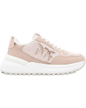 Pinko Logo-Detail Chunky-Sole Sneakers - Pink