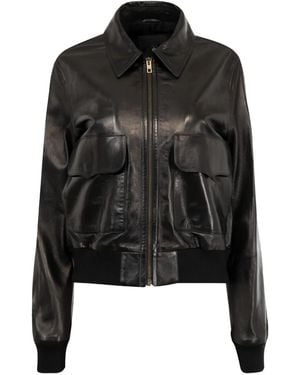 Nili Lotan Klassische Lederjacke - Schwarz