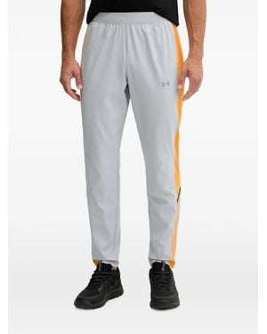 Under Armour Logo-Print Paneled Track Pants - Blue