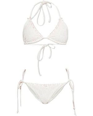 LoveShackFancy Bikini Harbour Con Fiocco - Bianco