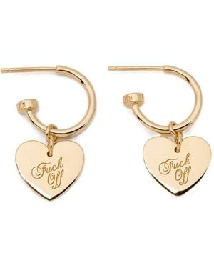 Stolen Girlfriends Club Warm Welcome Heart Earrings - Metallic
