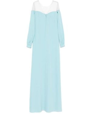 Cristallini Langärmeliges Rafaela Maxikleid - Blau