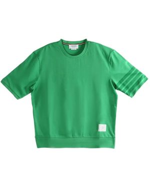 Thom Browne Cotton Jersey 4-Bar Tee - Green