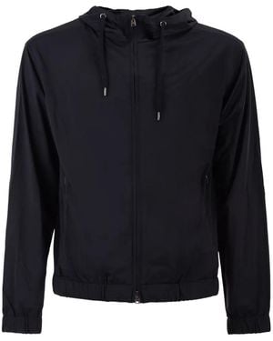 Herno Zip-Fastening Hooded Jacket - Blue