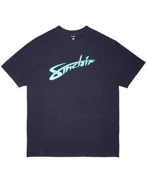 Sinclair Text Logo Short Sleeve T-Shirt - Blue