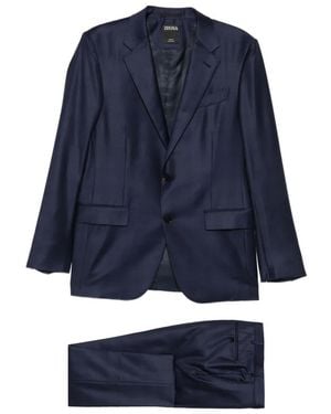 ZEGNA Single-Breasted Suit - Blue