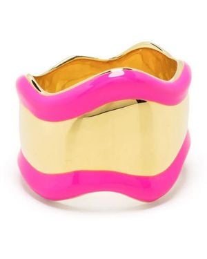 Eshvi Bague À Design Bicolore - Rose