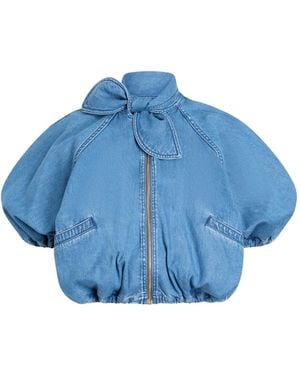 Patou Knot-Detail Cropped Jacket - Blue