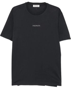 Premiata Logo-Print Cotton T-Shirt - Black