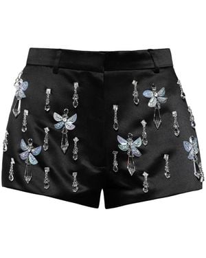 ANOUKI Short À Ornements En Cristal - Black