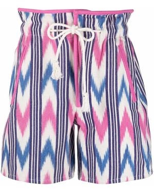 Isabel Marant Linima Graphic-Print Shorts - Multicolor