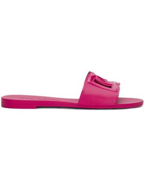 Dolce & Gabbana Claquettes De Plage En Caoutchouc - Pink