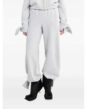 FIDAN NOVRUZOVA Tie-Detail Track Trousers - White